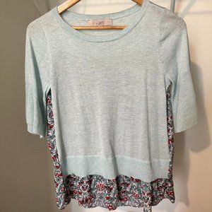 Loft Mixed Media Sweater Top